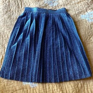 Crewcuts Shimmering Silver Pleated Skirt